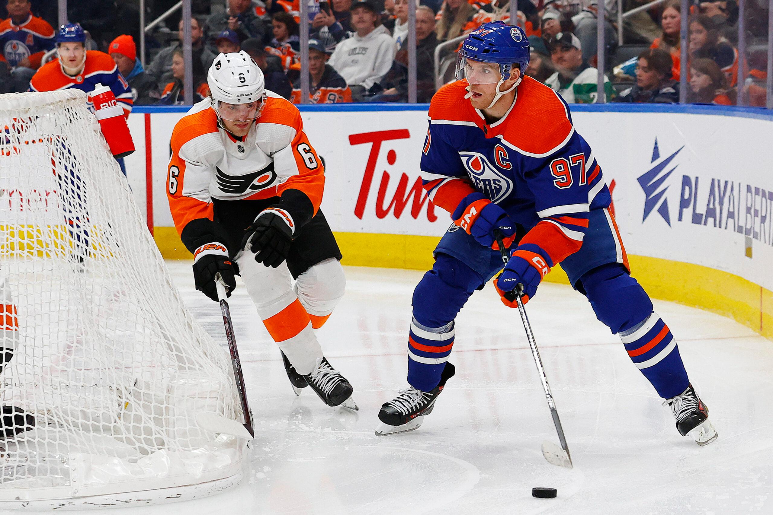 Edmonton Oilers Connor McDavid vs. Philadelphia Flyers