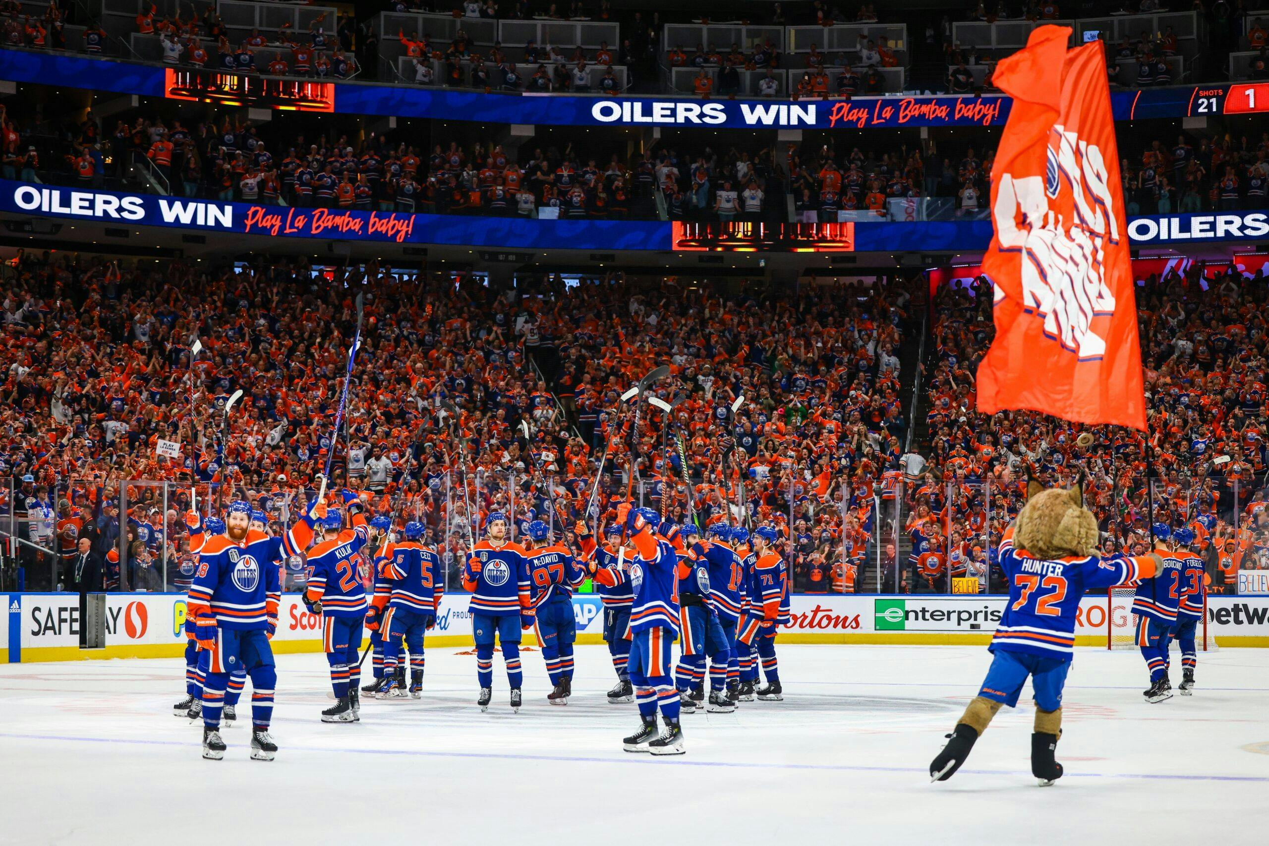 Edmonton Oilers celebrate Game 6 win at Rogers Place Stanley Cup Final