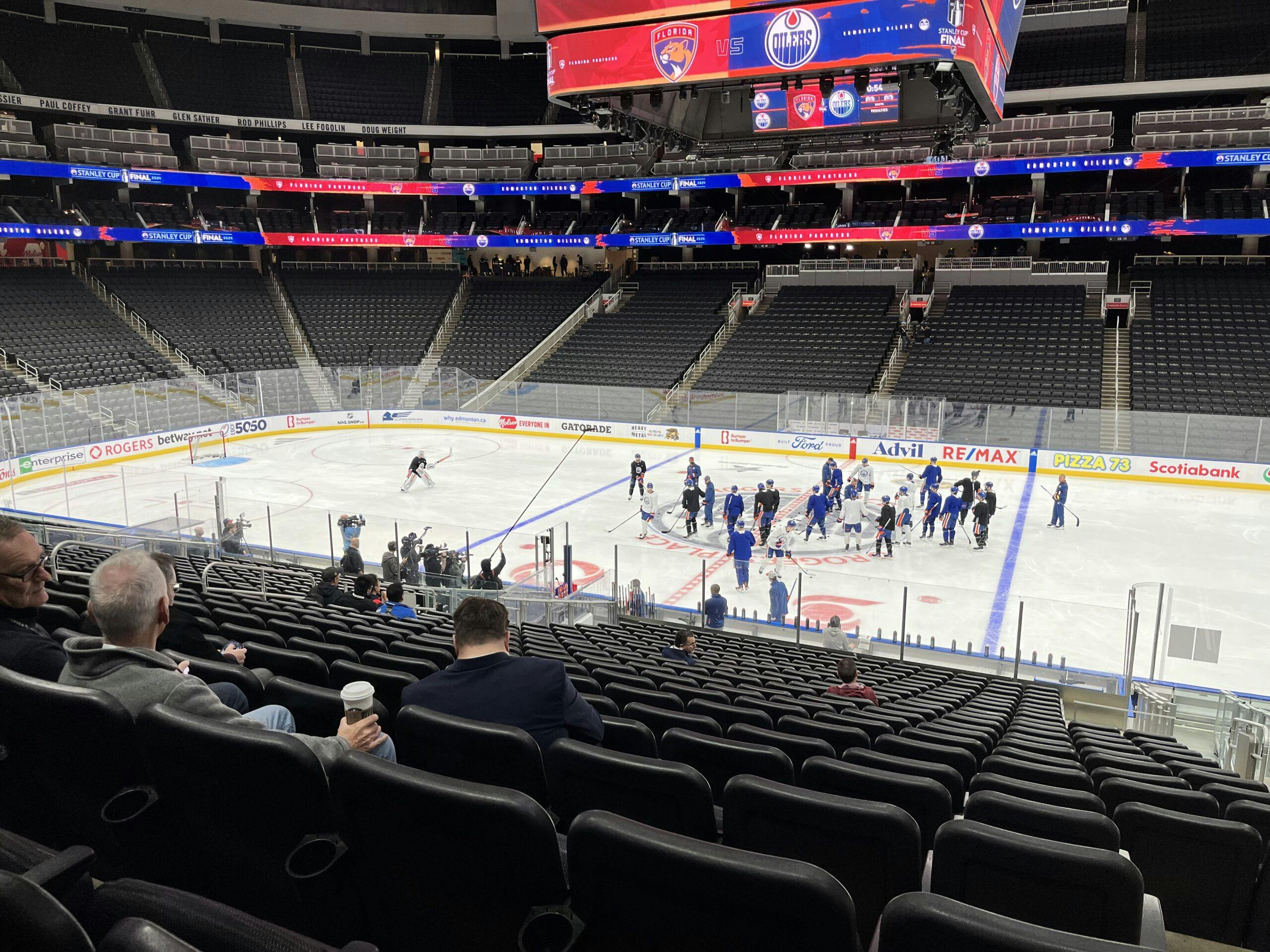 Edmonton Oilers practice at Rogers Place